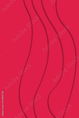 red modern background with vawy lines and blank space photo