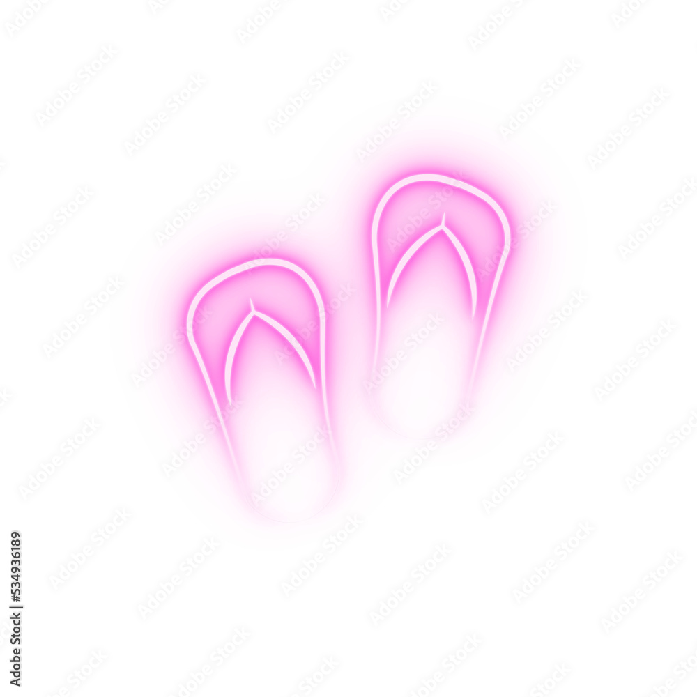 flip flops neon icon