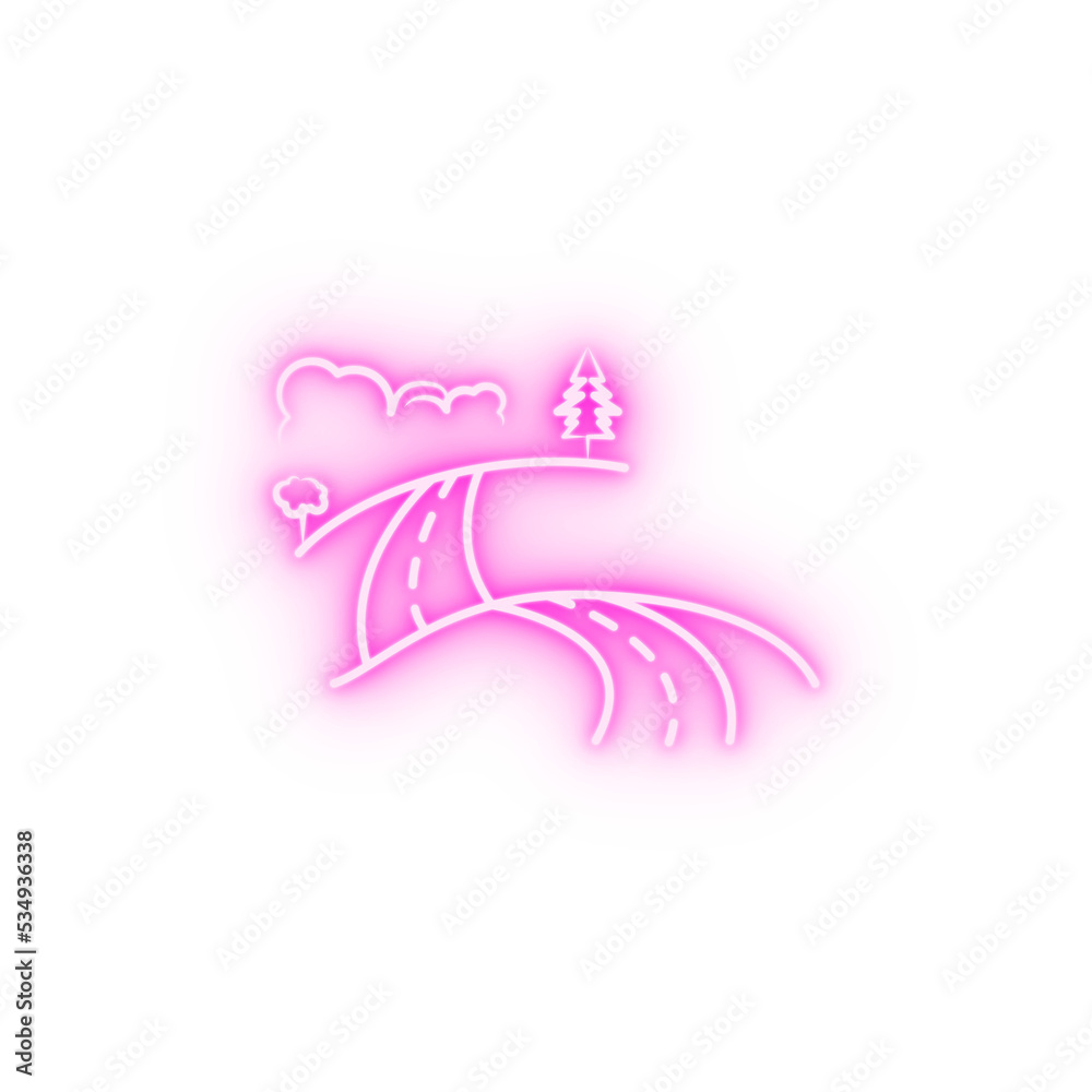 Obraz premium landscape neon icon