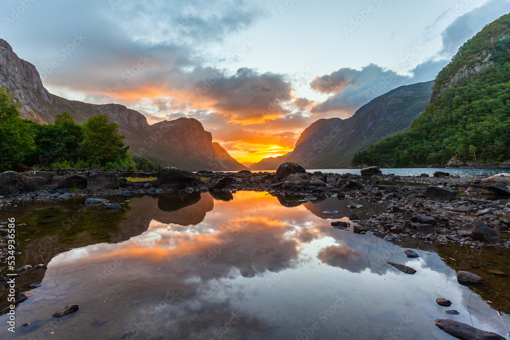 Spectacular Nature Rogaland Norway fiord landmark