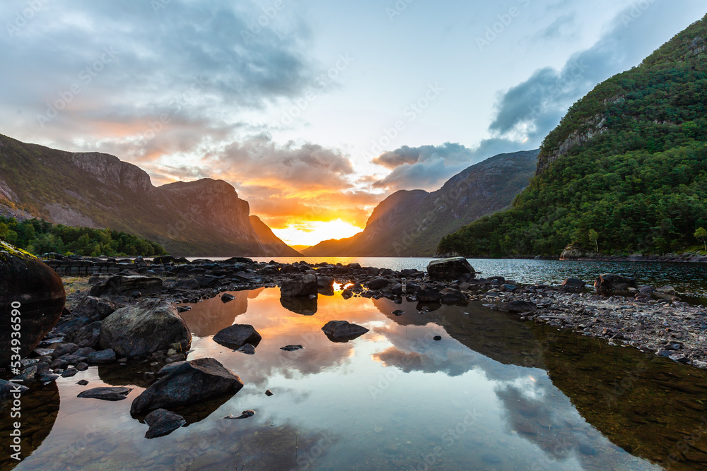 Spectacular Nature Rogaland Norway fiord landmark