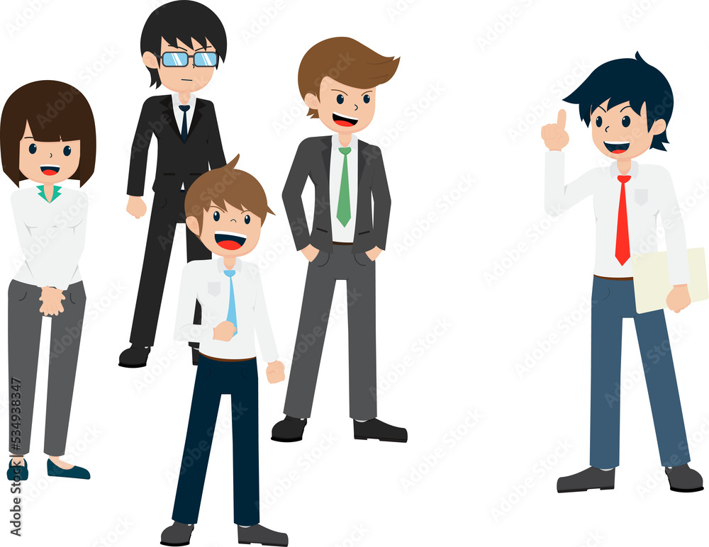 Salary Man Speaking in front of colleagues and supervisors. Salary Man Speaking in front of colleagues and supervisors.