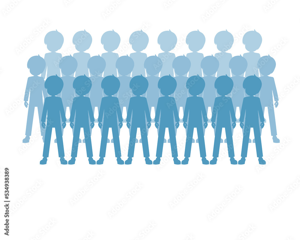 Salary Man Standing in front of a lot many people as a leader 2. Salary Man Standing in front of a lot many people as a leader 2.