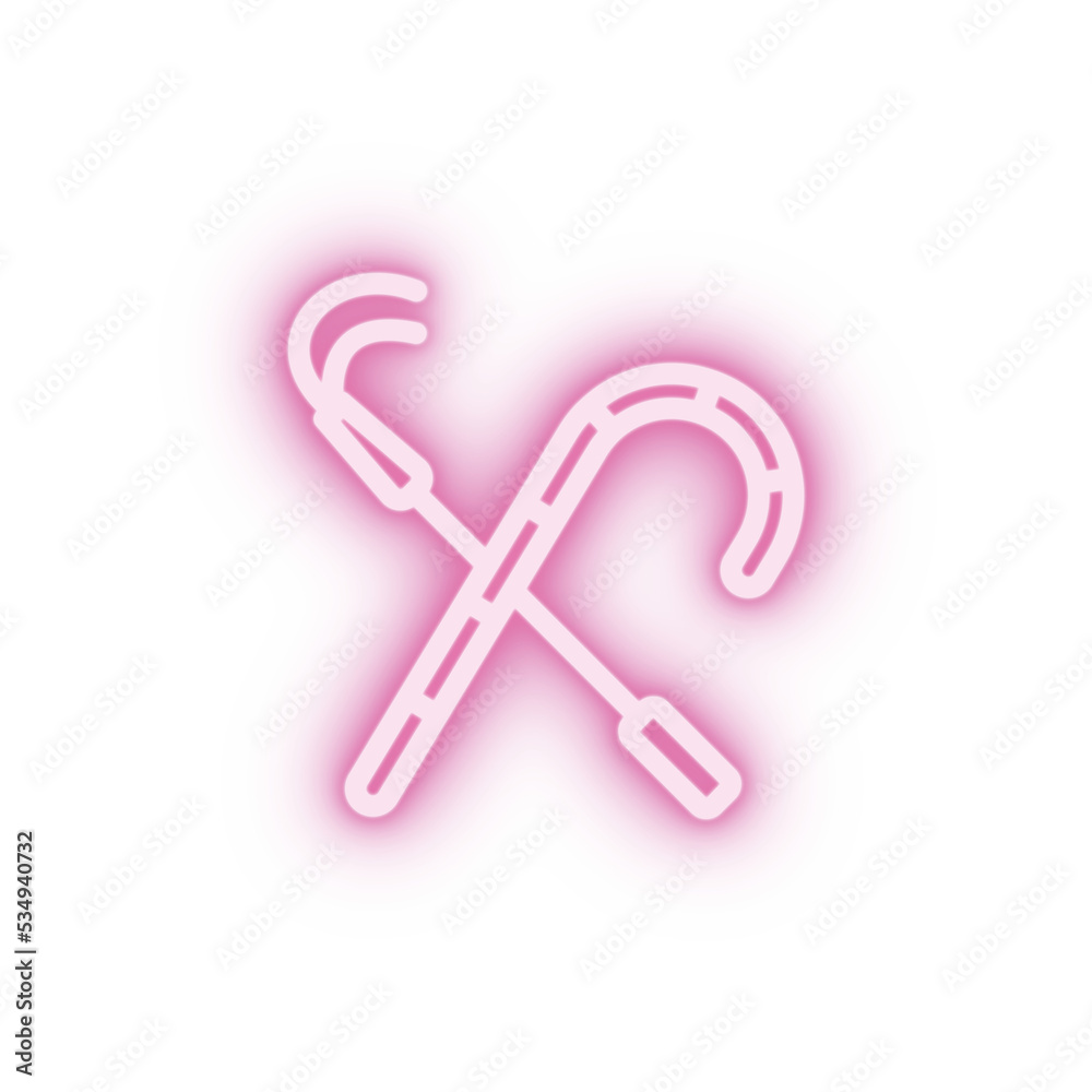 crook neon icon crook neon icon