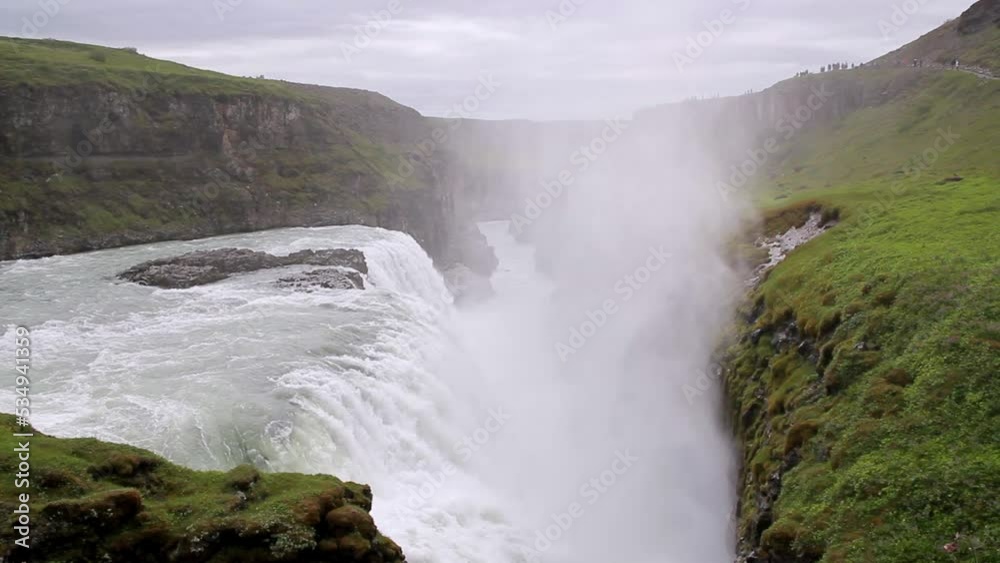 the Gulfoss waterfall in Haukadalur, Iceland the Gulfoss waterfall in Haukadalur, Iceland