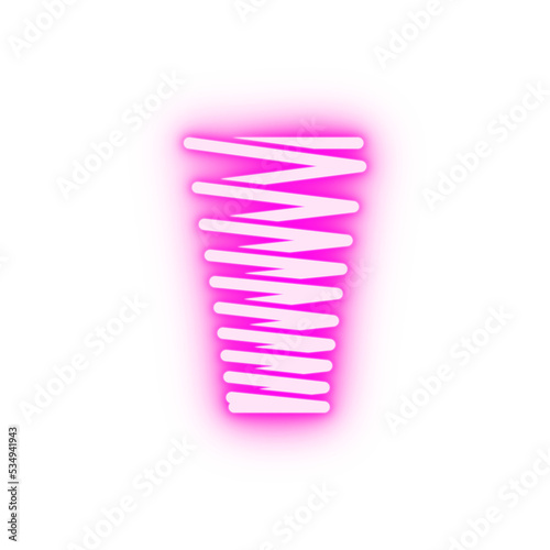 Metal spring vector neon icon