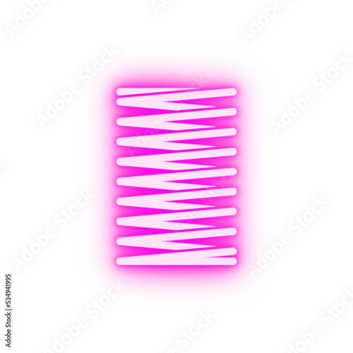 Metal spring vector neon icon
