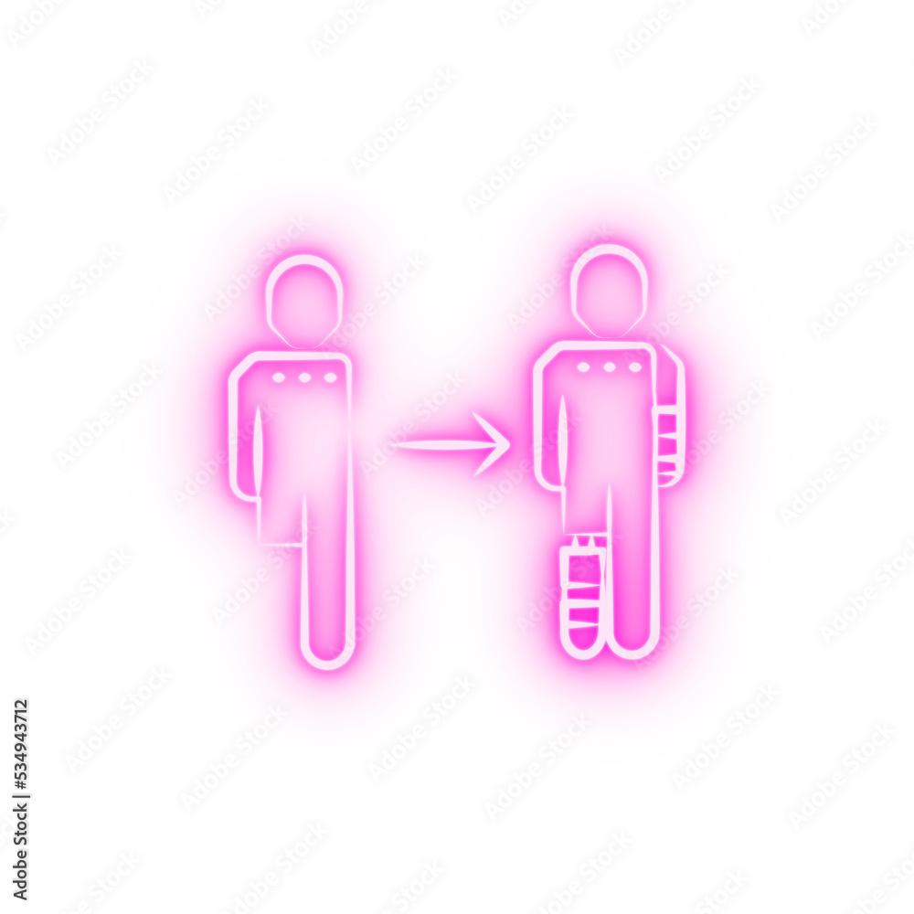 Cybernetics neon icon Cybernetics neon icon