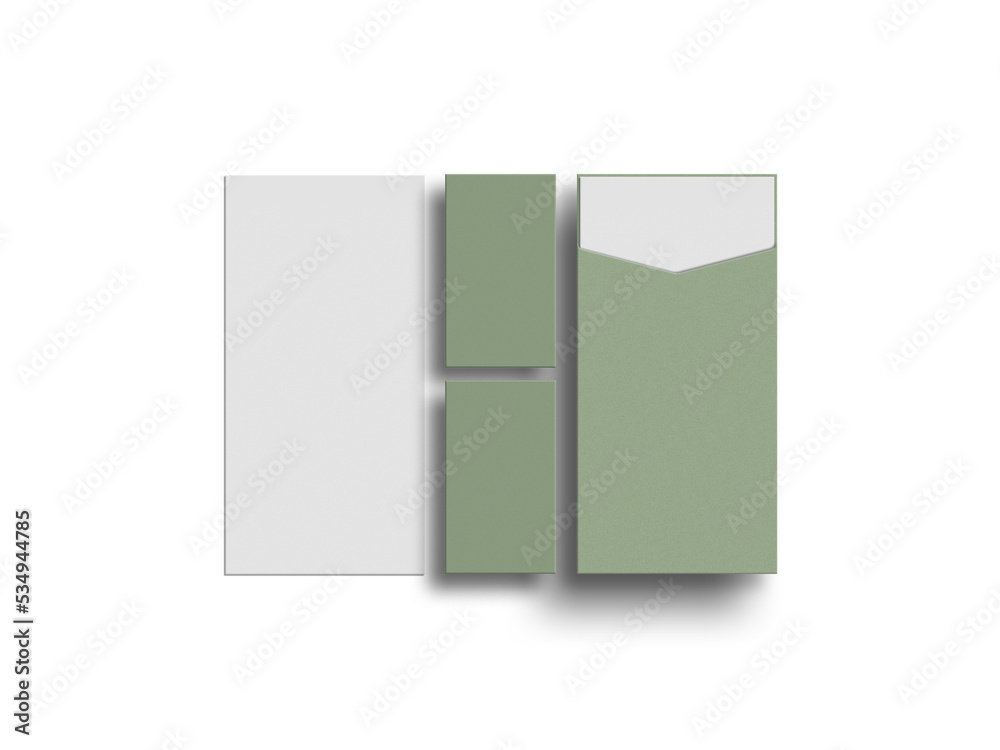 Minimal document with business card mockup Minimal document with business card mockup