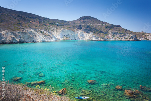 Fototapeta Naklejka Na Ścianę i Meble -  Tourkothalassa beach on greek island Milos