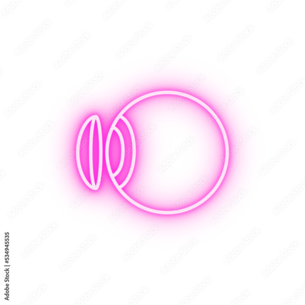 eye lens neon icon eye lens neon icon