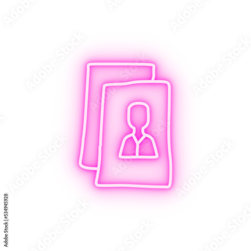 portrait sketch neon icon