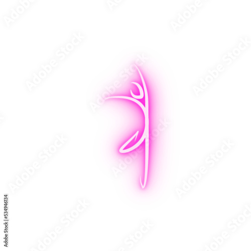 dancer neon icon © gunayaliyeva