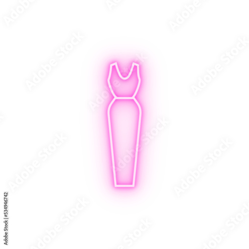 Dress clothes clothing woman neon icon