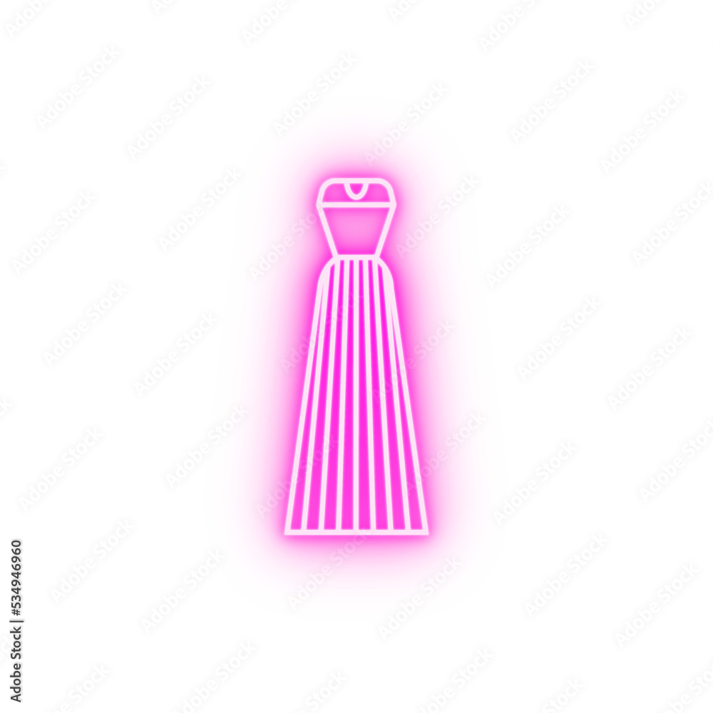 Wedding dresses clothes neon icon Wedding dresses clothes neon icon