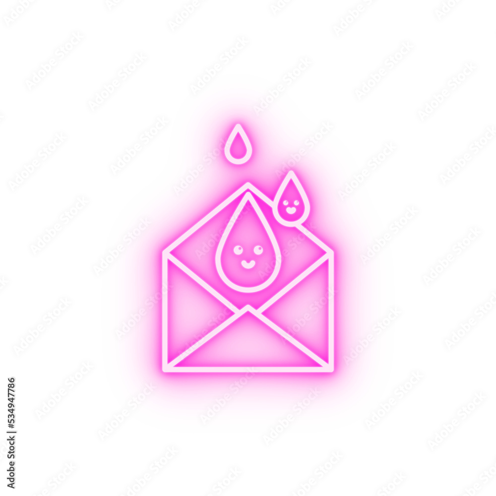 blood envelope neon icon blood envelope neon icon