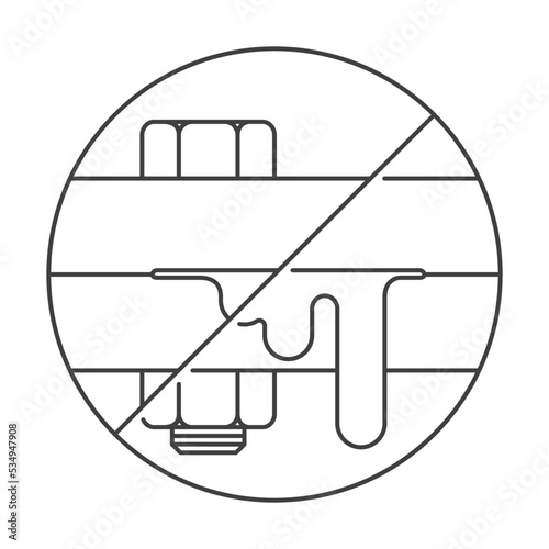 Leak protection gasket for oil pan icon