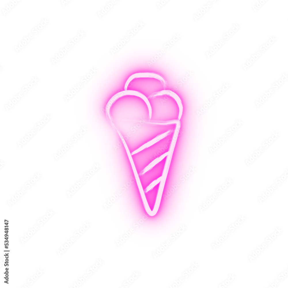 ice cream sketch style neon icon ice cream sketch style neon icon