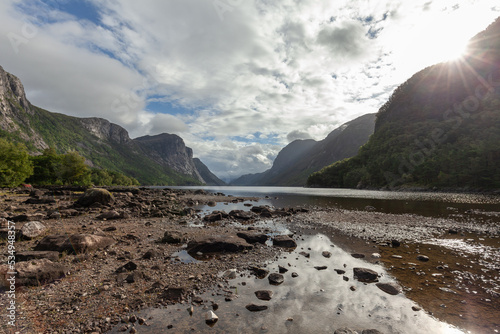Obraz na płótnie Calming fiord view in Norway w salonie