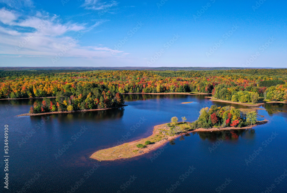 Autumn Colors Surrounding Lake
