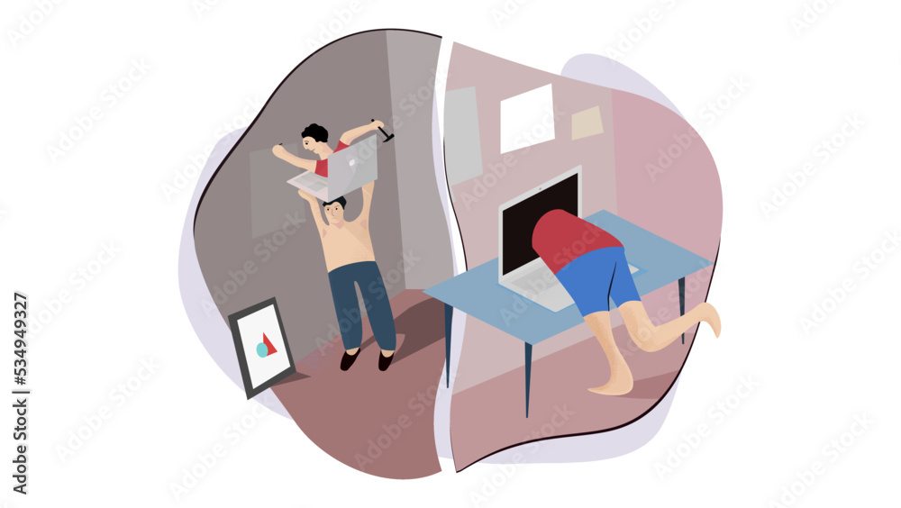 remote work illustration remote work illustration