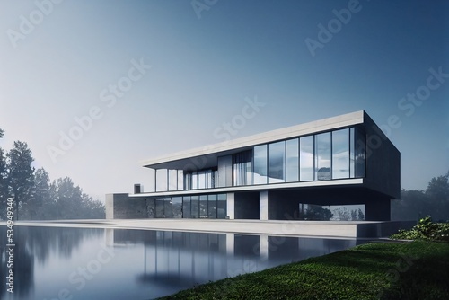 3d rendering of modern cozy house, 3d illustration © Marius