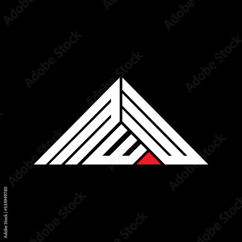 MWW letter logo creative design with vector graphic, MWW simple and modern logo in triangle shape. photo