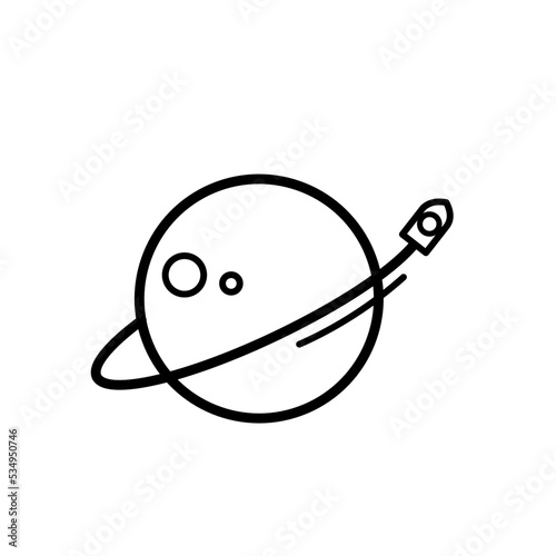 Start rakiety kosmicznej - ilustracja wektorowa