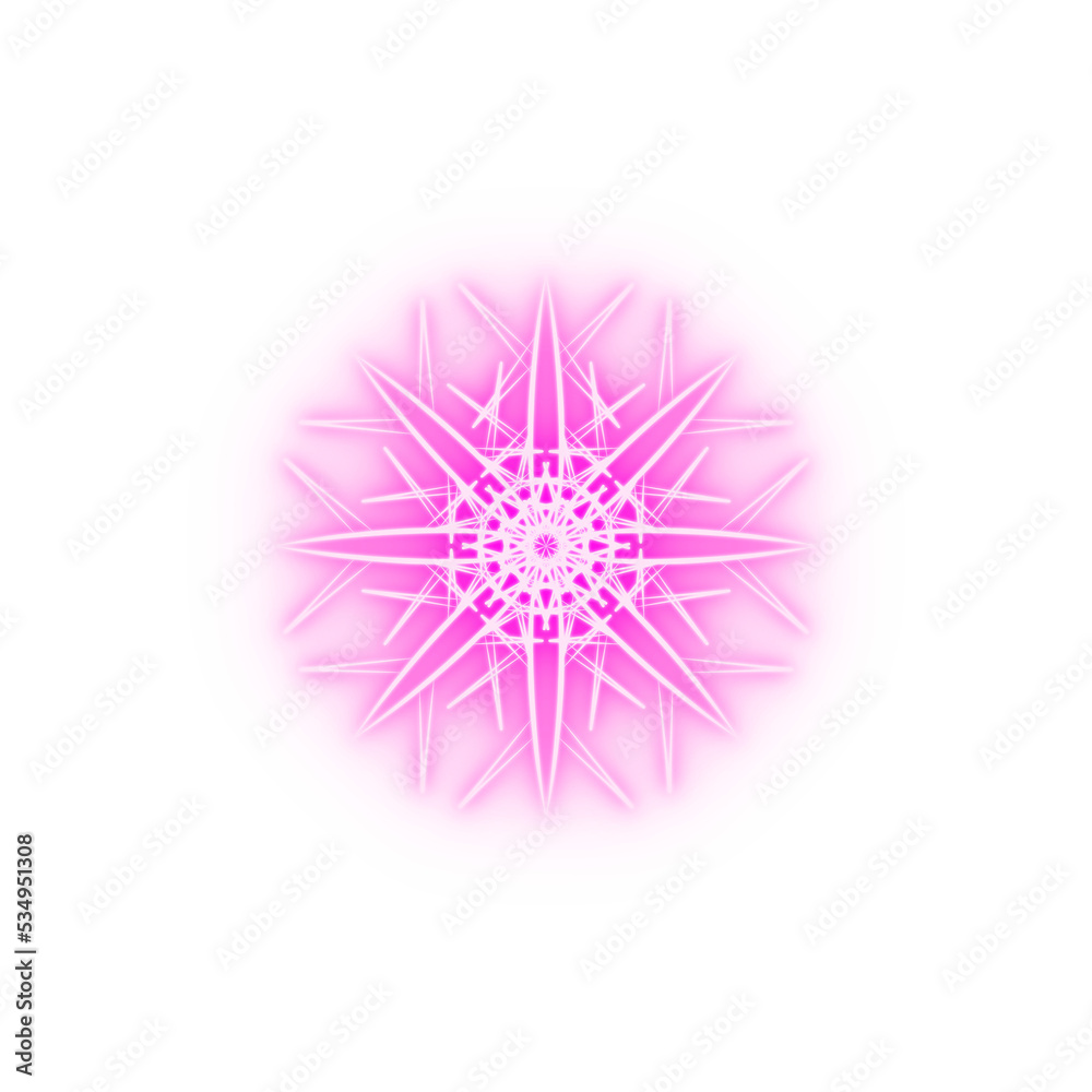 Snowflake neon icon Snowflake neon icon