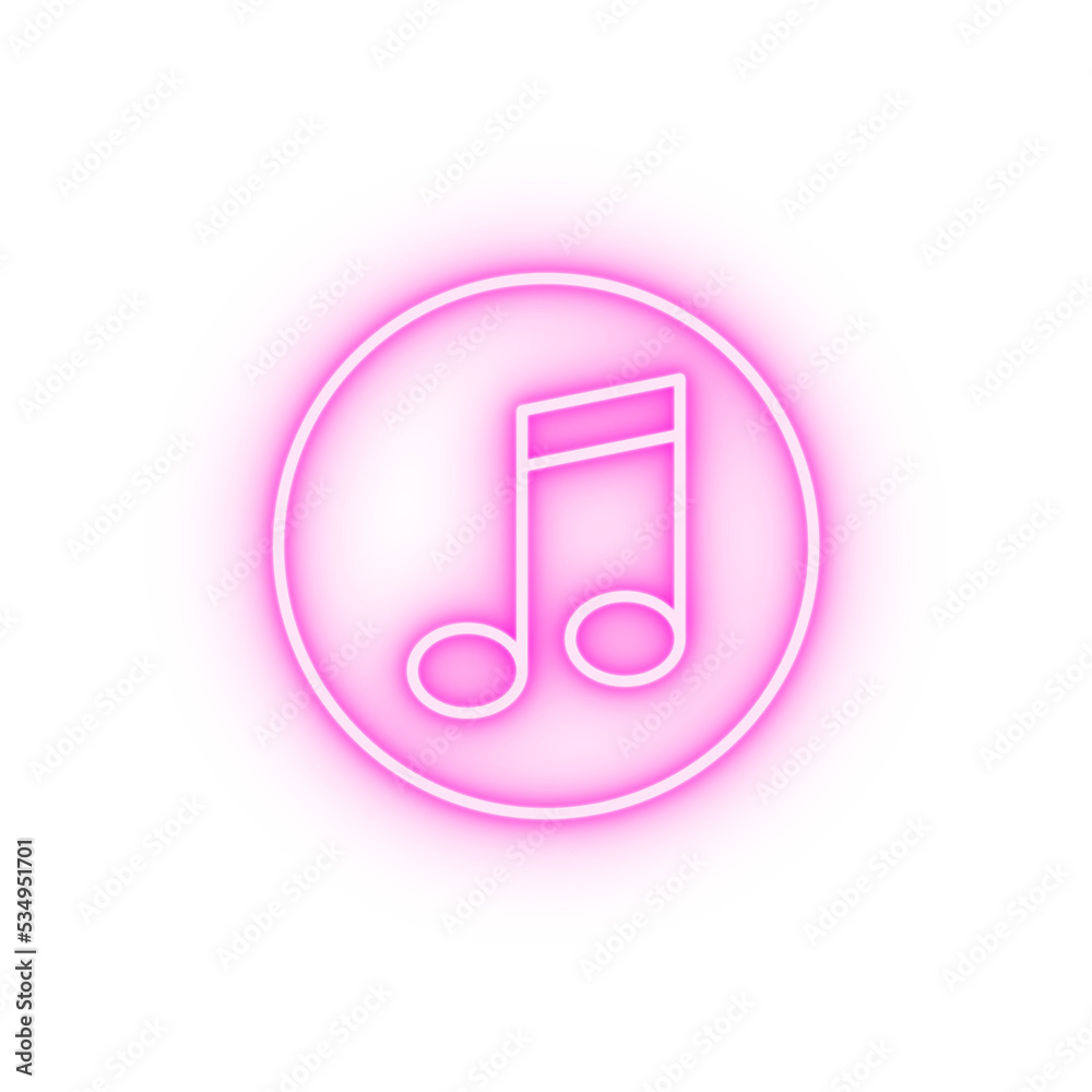 music note neon icon music note neon icon