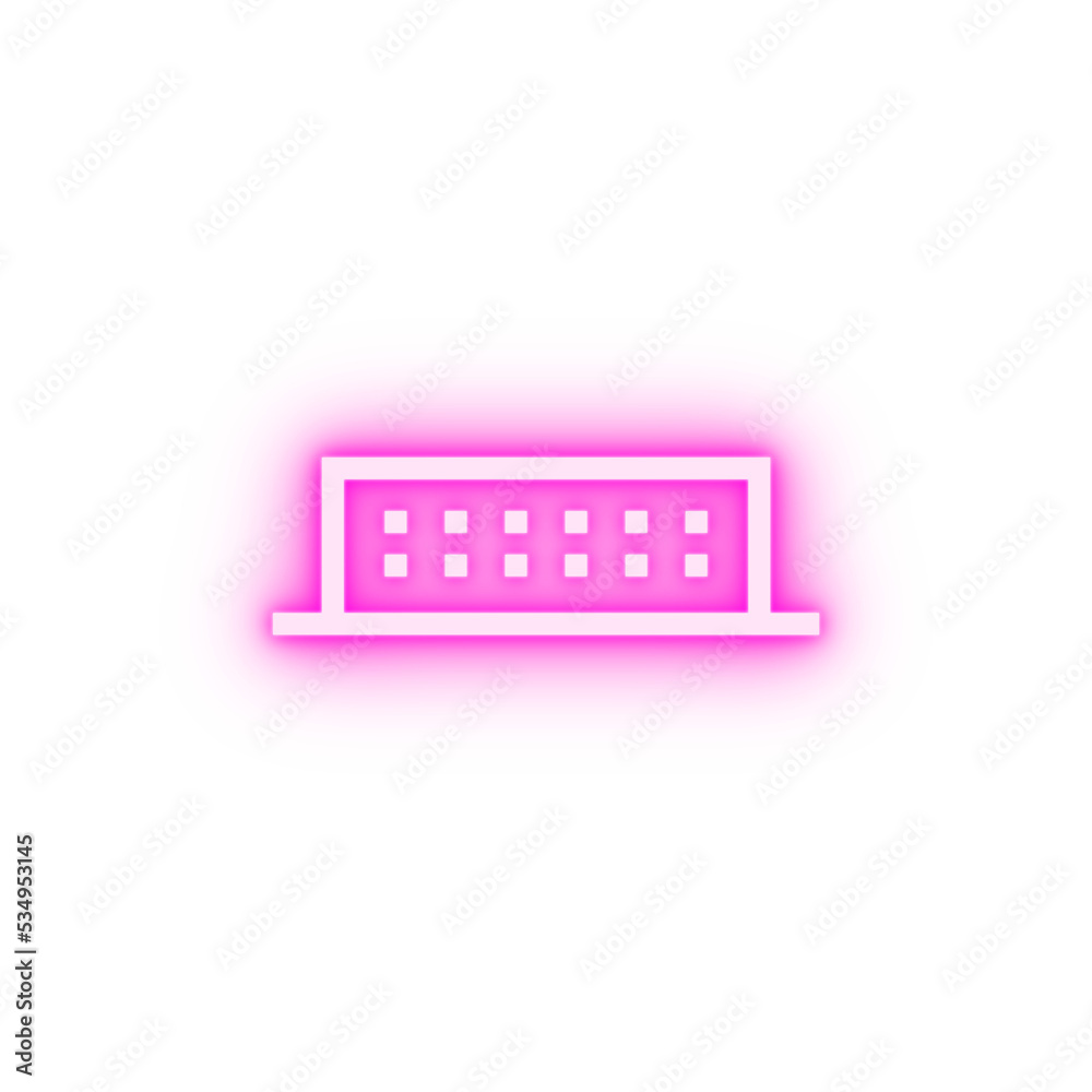Building neon icon Building neon icon