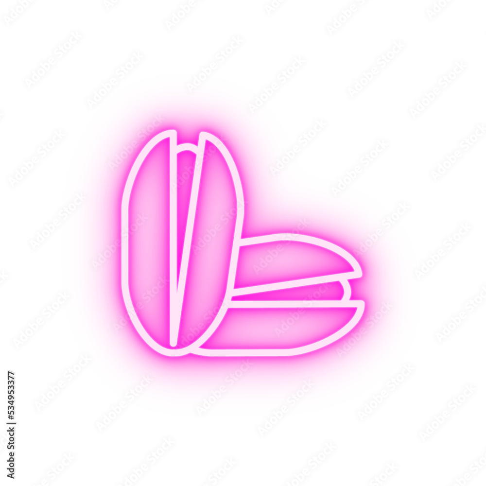 Vector Pistachio neon icon Vector Pistachio neon icon