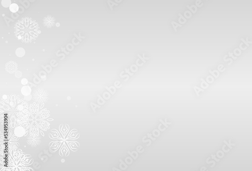 Gray Snowfall Vector Grey Background. Falling