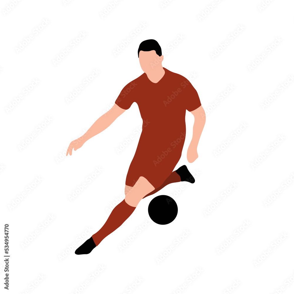 Football player - Man playing football on a transparent background - vector illustration Football player - Man playing football on a transparent background - vector illustration