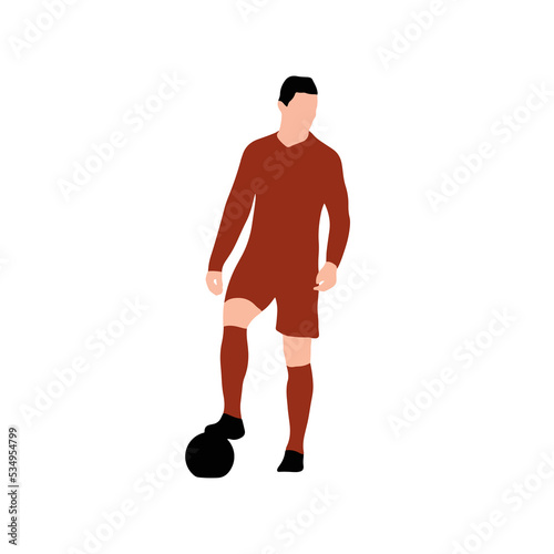 Football player - Man playing football on a transparent background - vector illustration photo