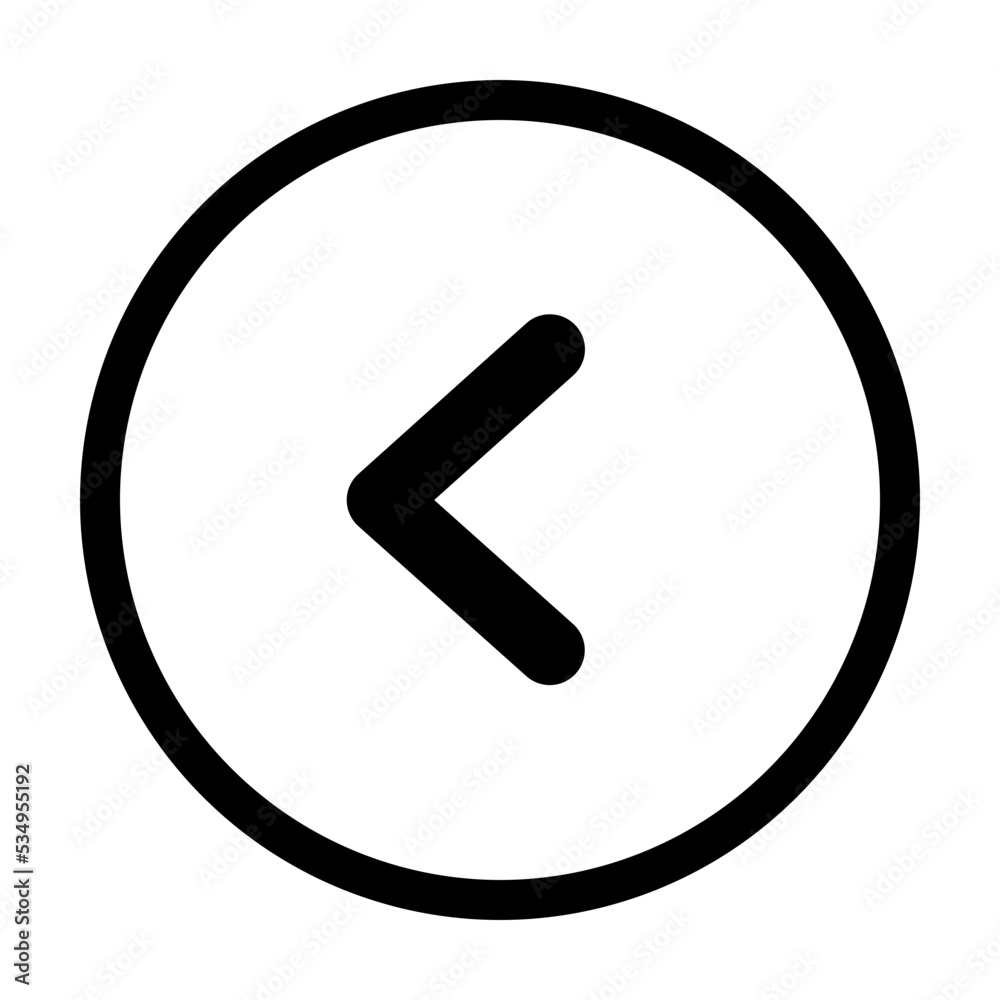 left arrow outline circle icon left arrow outline circle icon