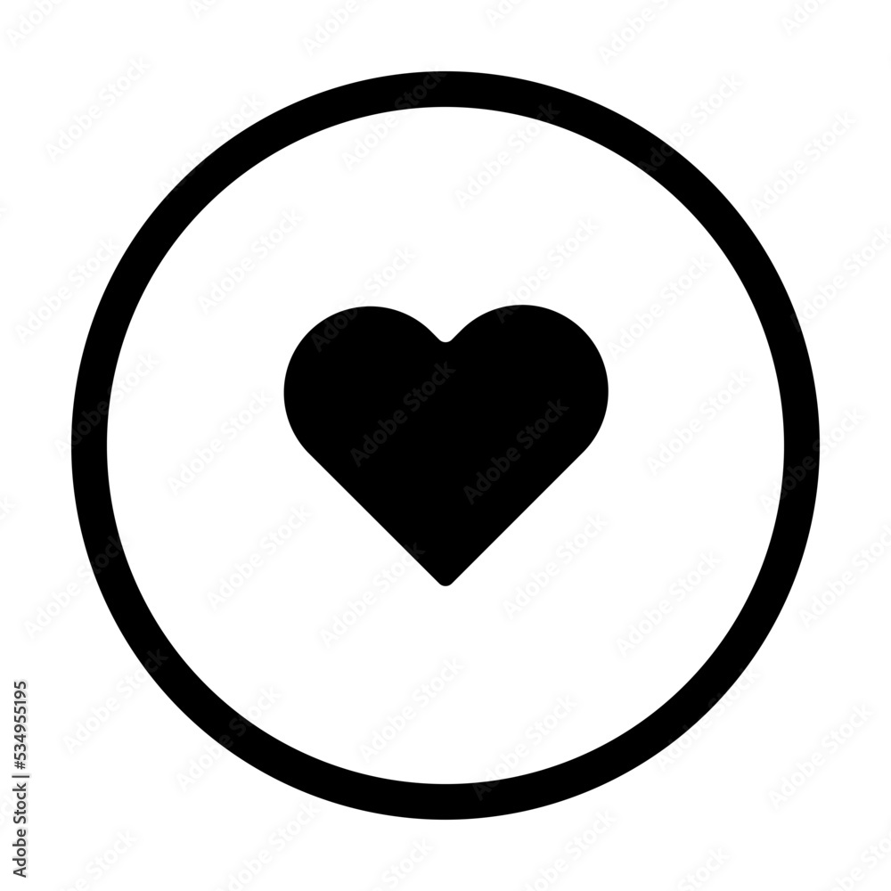 love heart like favorite outline circle icon love heart like favorite outline circle icon
