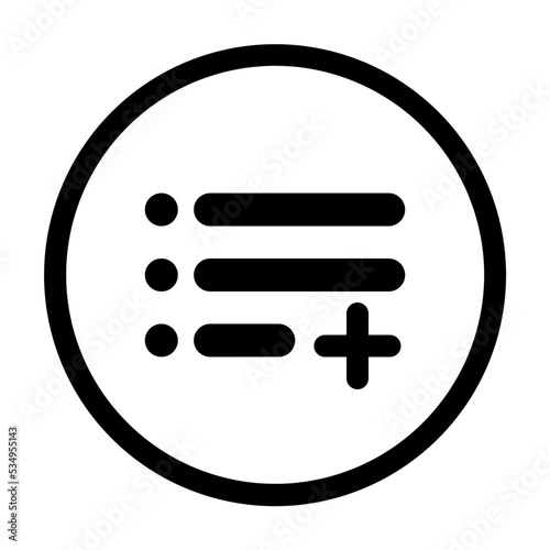 add new list outline circle icon