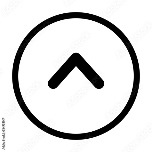 top up arrow outline circle icon