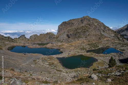 Lake Robert in the mountains of Chamrousse in the Alps in France 