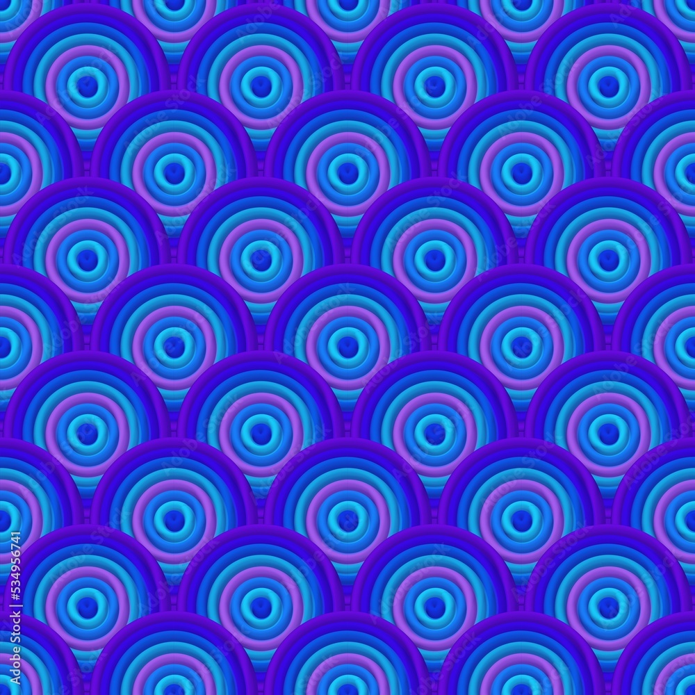 Seamless Pattern with Circles, 3d Cute Design . Seamless Pattern with Circles, 3d Cute Design .