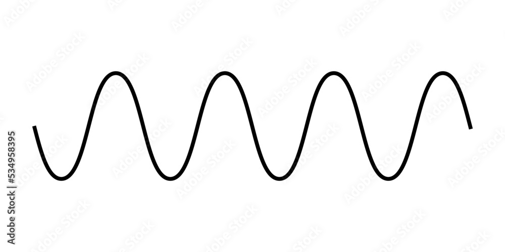 the basic properties of waves. parts of a wave. vector illustration