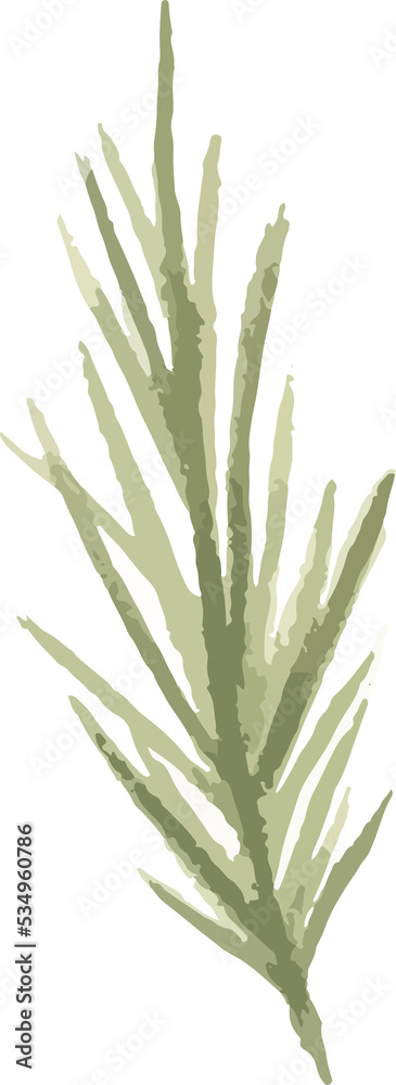 Fototapeta premium watercolor floral design hard drawn