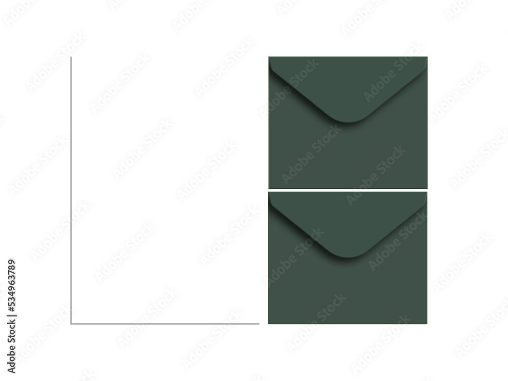 Elegant envelope flyer with card mockup