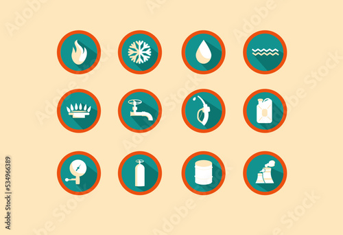 gas and oil industry icons