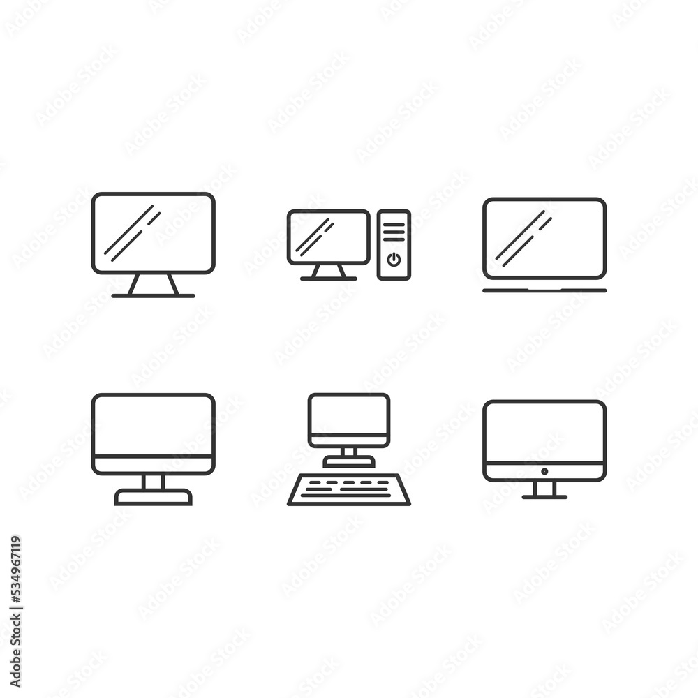 line icons. Computers vector linear icon set. line icons. Computers vector linear icon set.