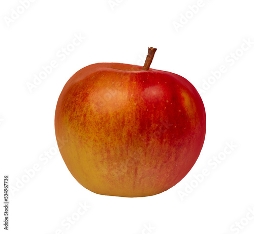 Czerwone żółte jabłko na przezroczystym tle, png