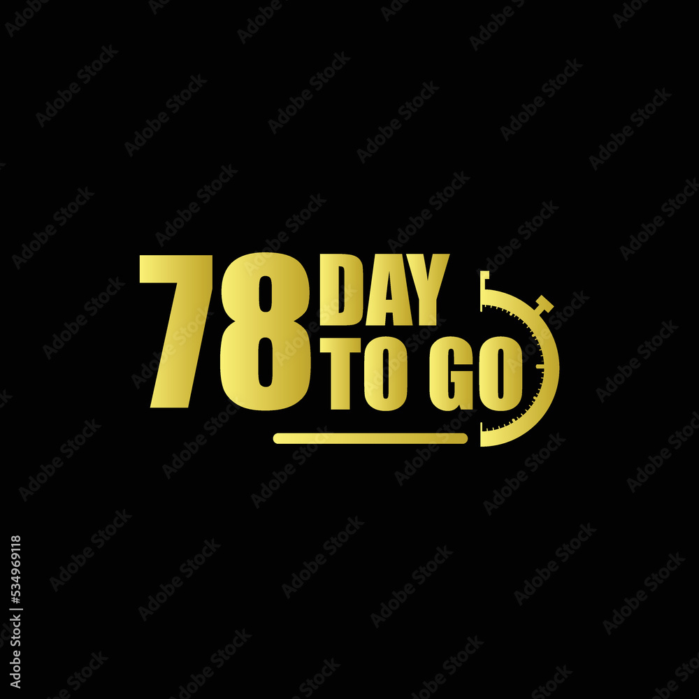 Obraz premium 78 day to go Gradient button. Vector stock illustration