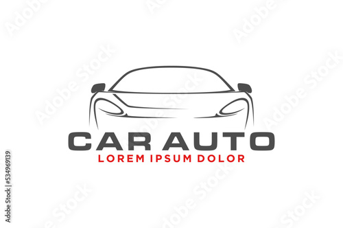 Automotive car logo design icon symbol workshop garage silhouette 