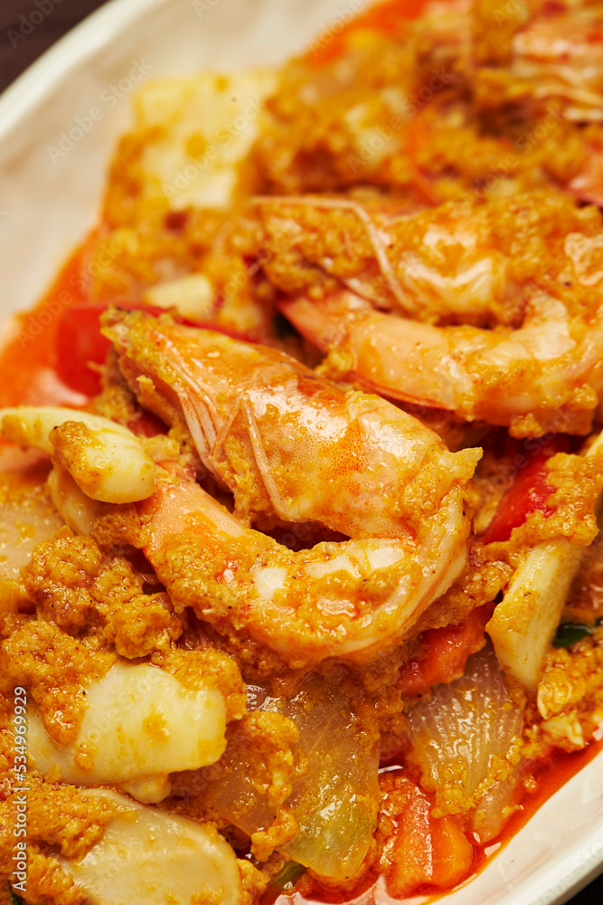 Seafood Shrimp Curry with Vegetables Seafood Shrimp Curry with Vegetables